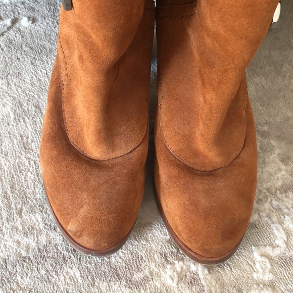Marc by Marc Jacobs cognac suede heeled boots - Picture 3 of 5